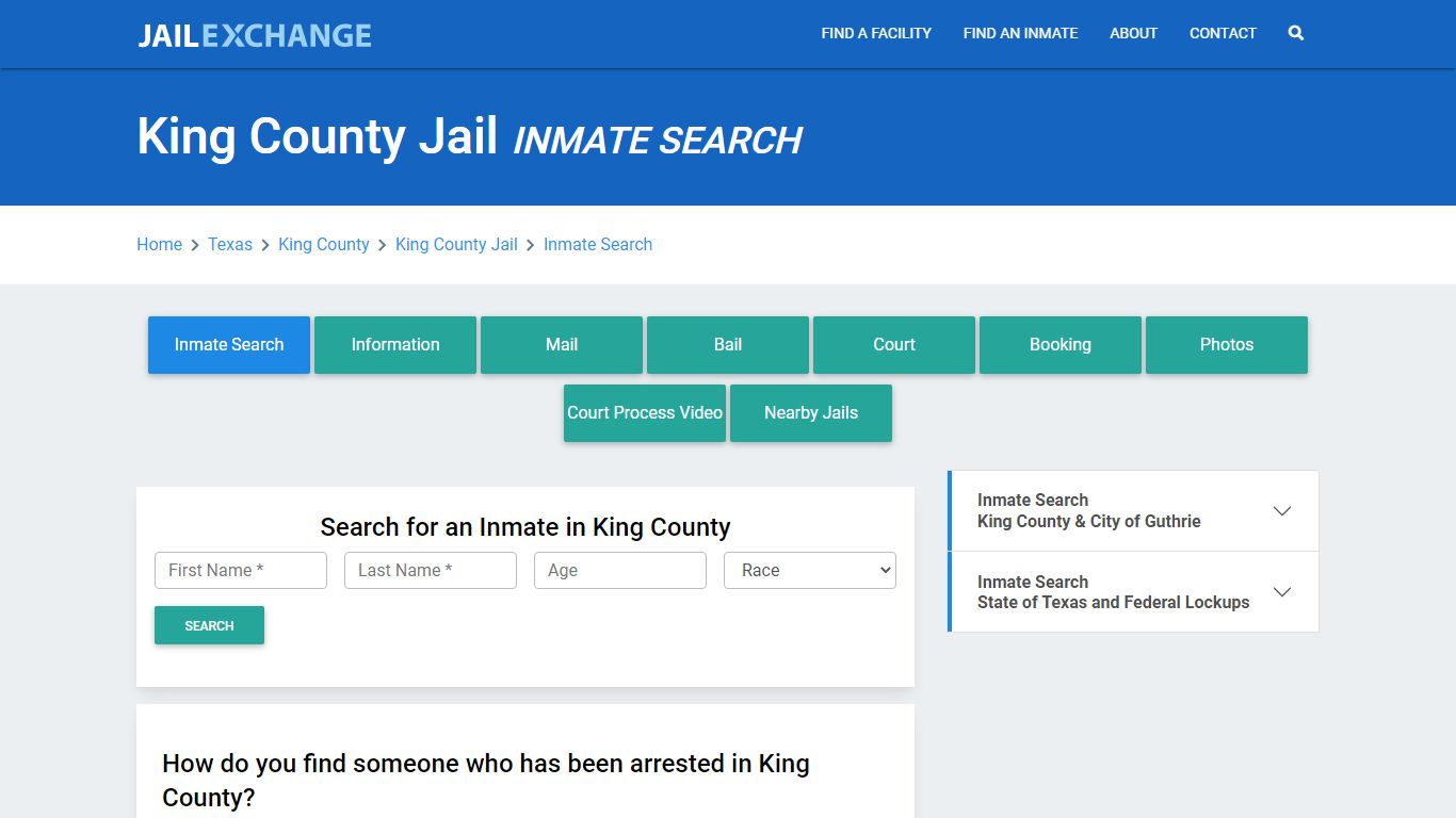 King County Jail & Sheriff, TX Inmate Search: Roster & Mugshots